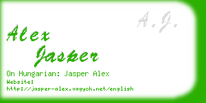 alex jasper business card